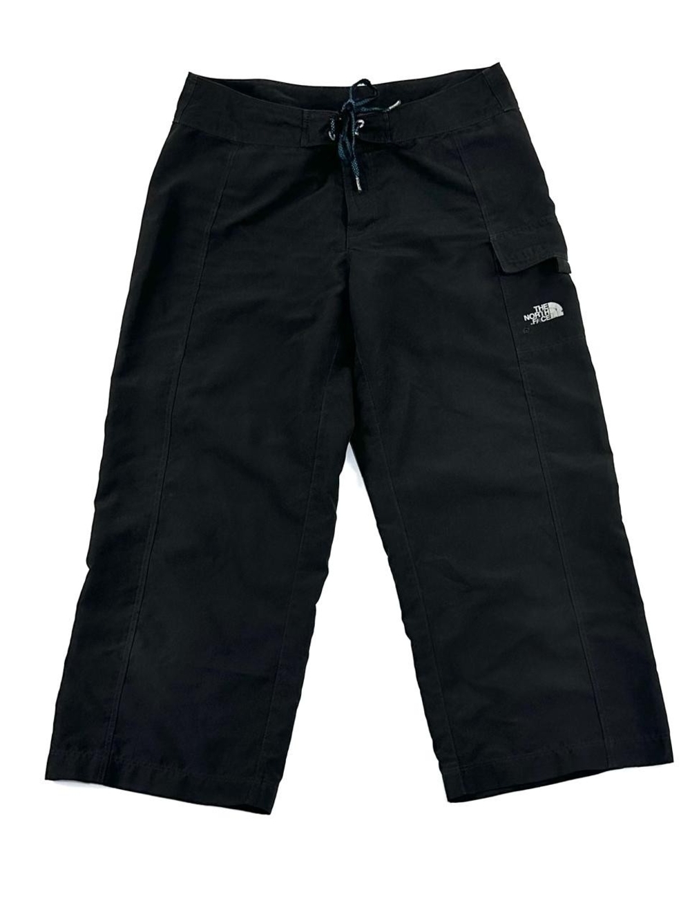 The North Face Black Capri Cargo Pants Womens 4 Drawstring Hiking Outdoor Light
